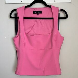 Zara Pink Scoop Neck Top